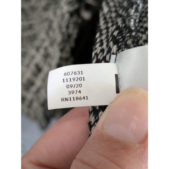 Lane Bryant Tweed Blazer Women's Size 18 Blackβ White Pattern Trim Buttoned Down - Picture 8 of 11